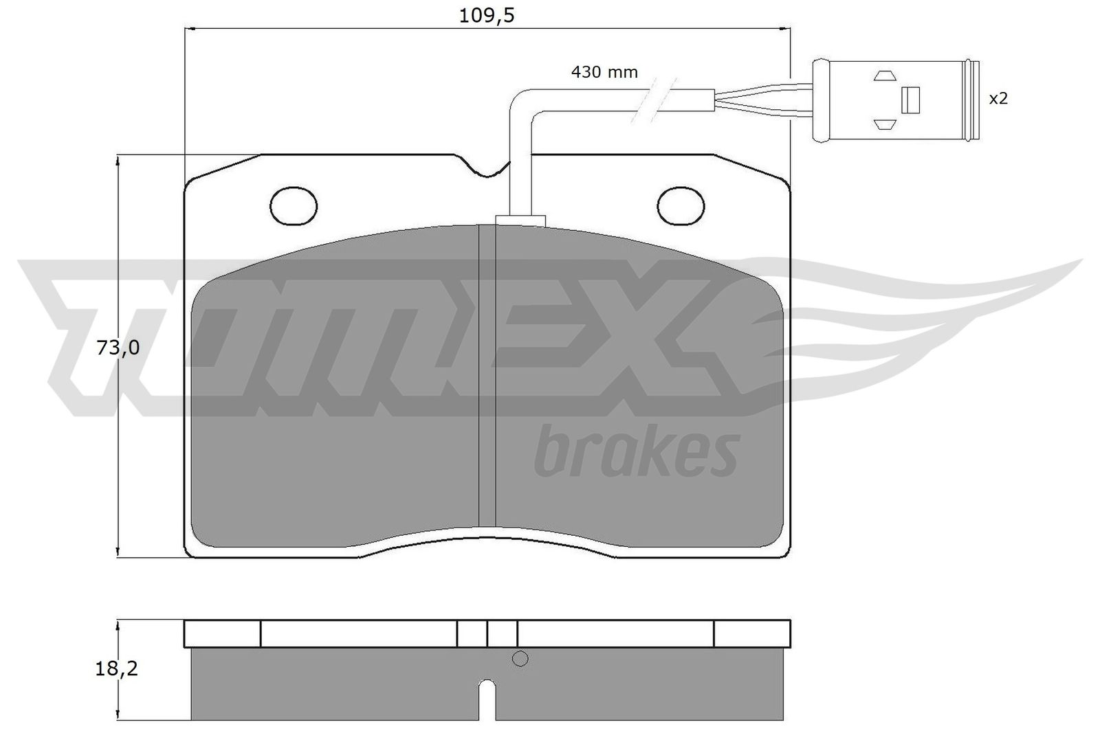 Sada brzdových platničiek kotúčovej brzdy TOMEX Brakes